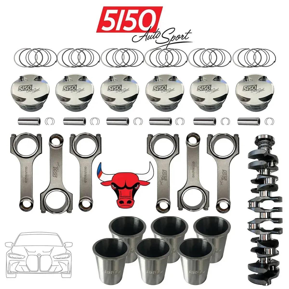 BMW S58 3.4L Stroker Kit by 5150 AutoSport — view 2 of 8