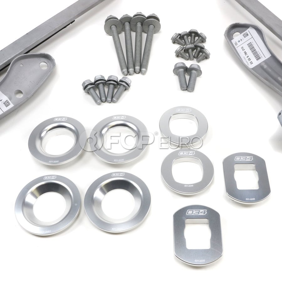 BMW E90 Rear Subframe Reinforcement Bracket Kit with 034Motorsport Mounts — view 2 of 2