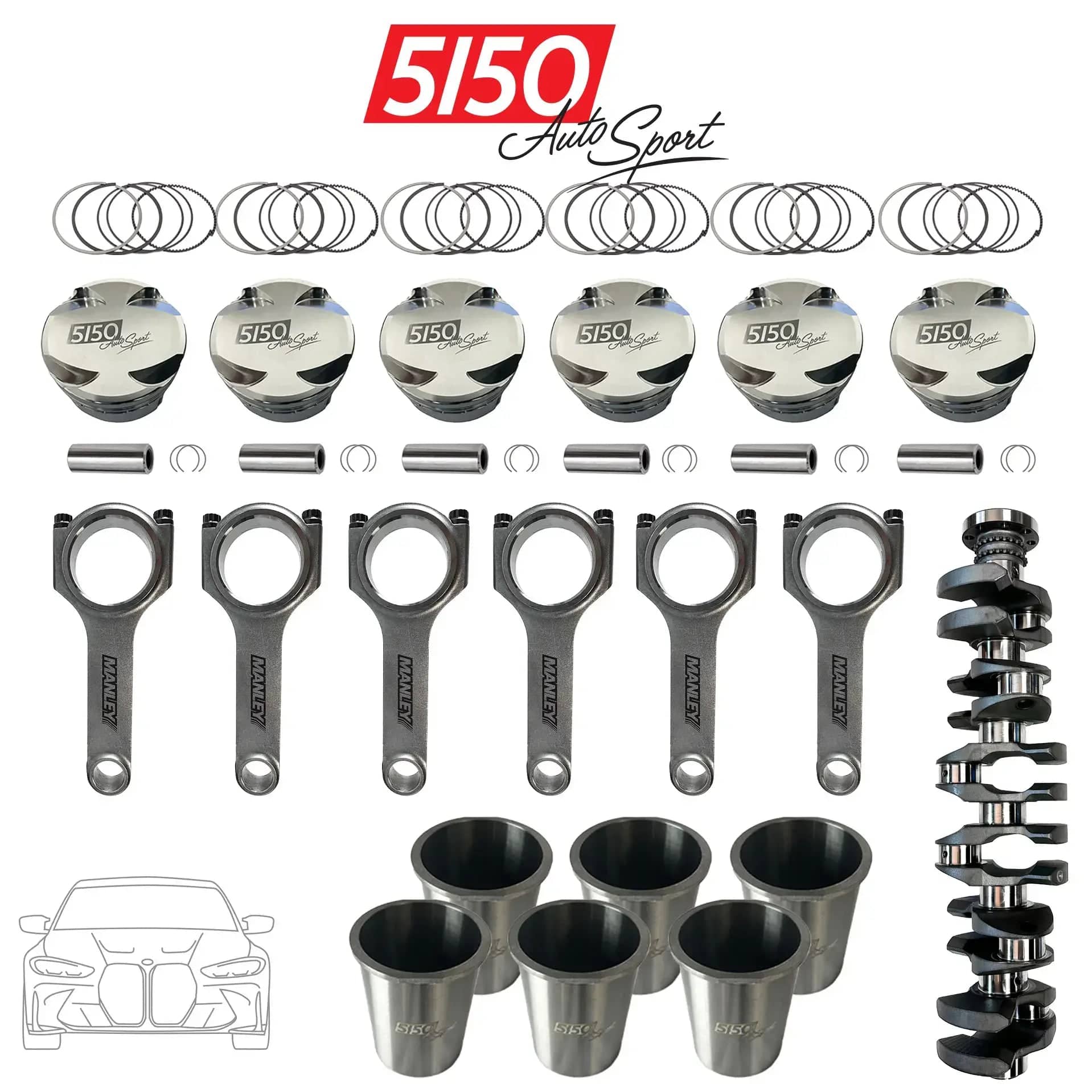 BMW S58 3.4L Stroker Kit by 5150 AutoSport — view 7 of 8