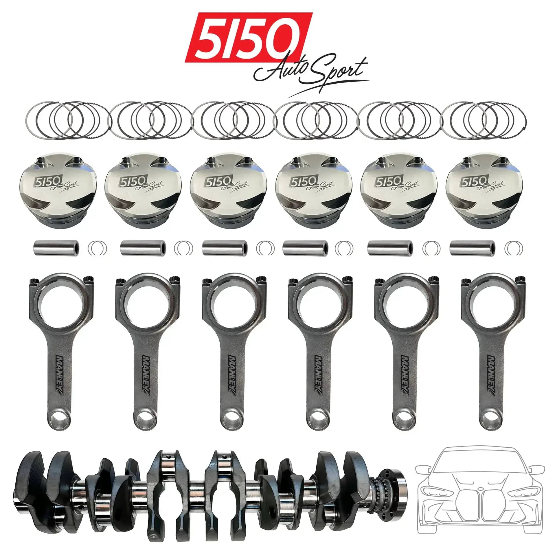 BMW S58 3.4L Stroker Kit by 5150 AutoSport — view 6 of 8