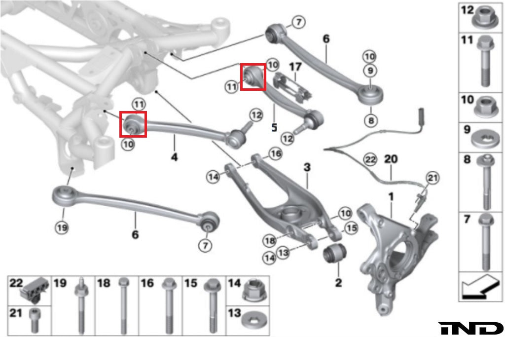 Fall-Line Motorsports G8x/F8x M2/M3/M4 Rear Upper Control Arm Bearing Set — view 8 of 8